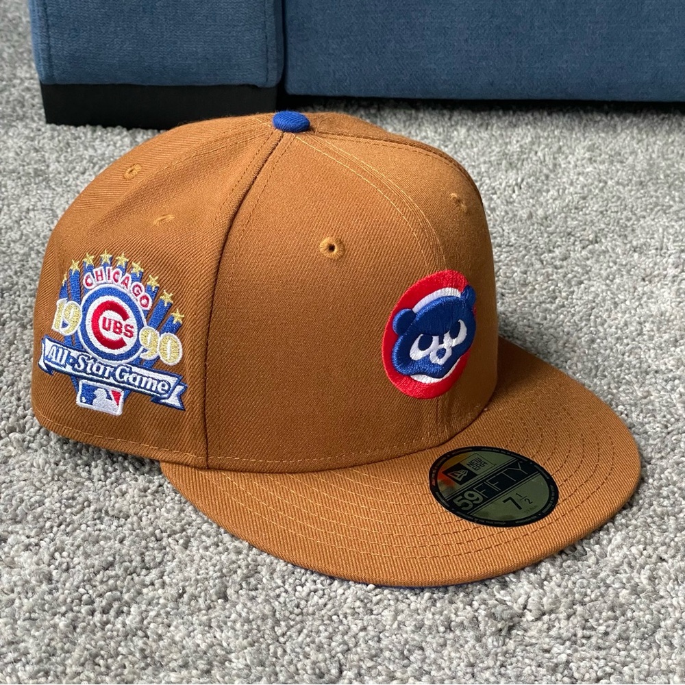 Hat Club New Era Chicago Cubs Fitted Hat Yote 1990 All-Star Game 7 1/2 Brown